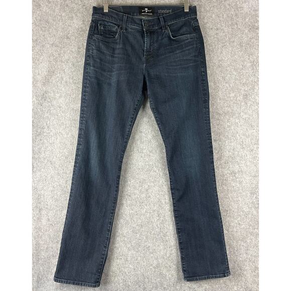 7 For All Mankind Standard Jeans Mens 32x32 Dark Wash Luxe Performance Stretch - Picture 1 of 14